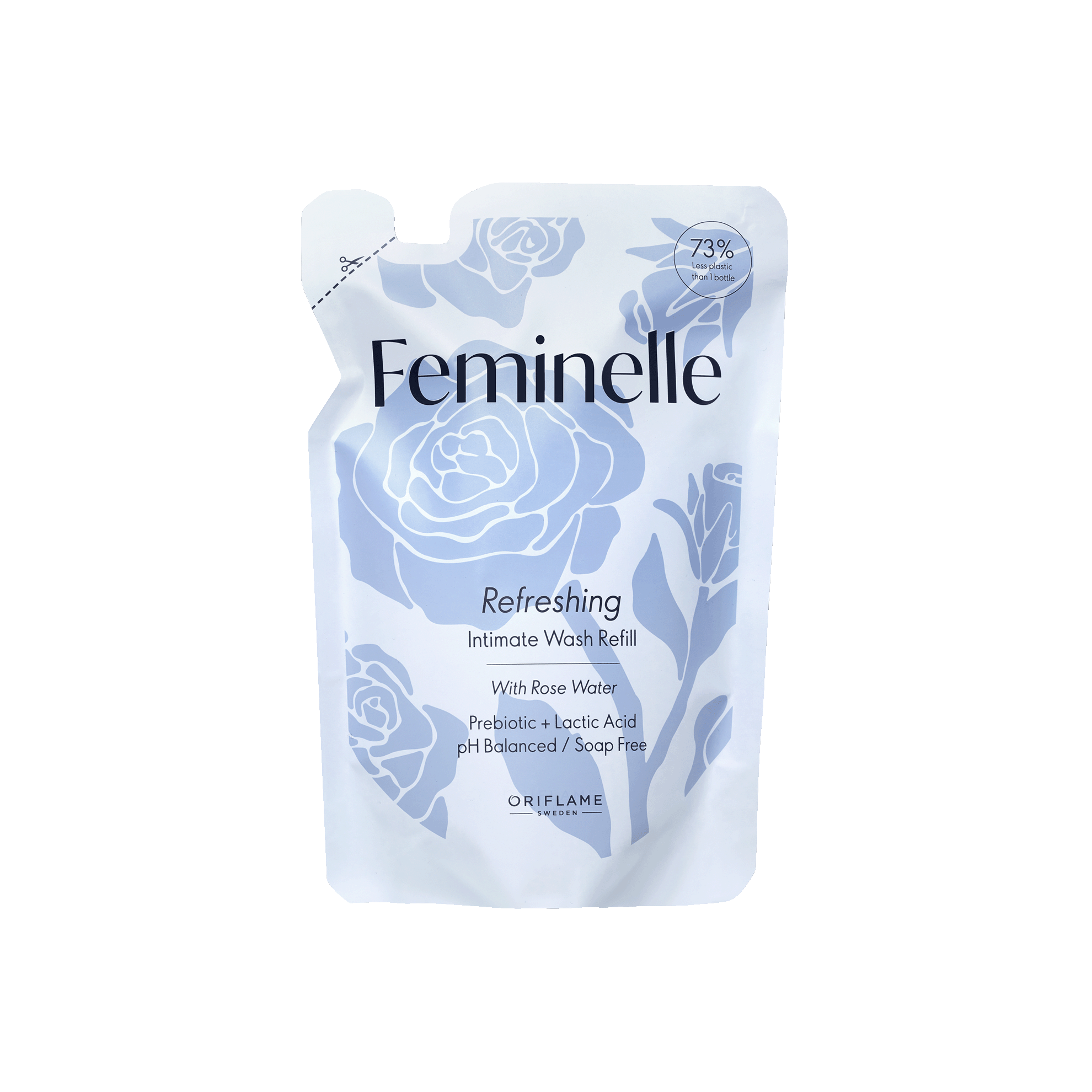 Освежающий гель для интимной гигиены с розовой водой Feminelle (рефил)