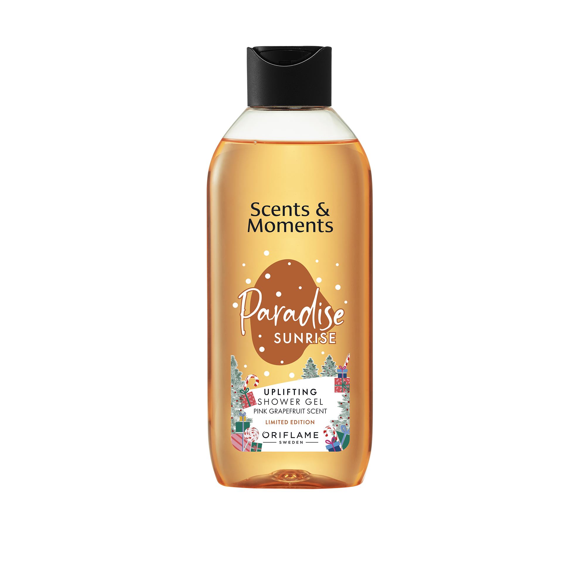 Бодрящий гель для душа с розовым грейпфрутом Scents & Moments. Праздничный выпуск