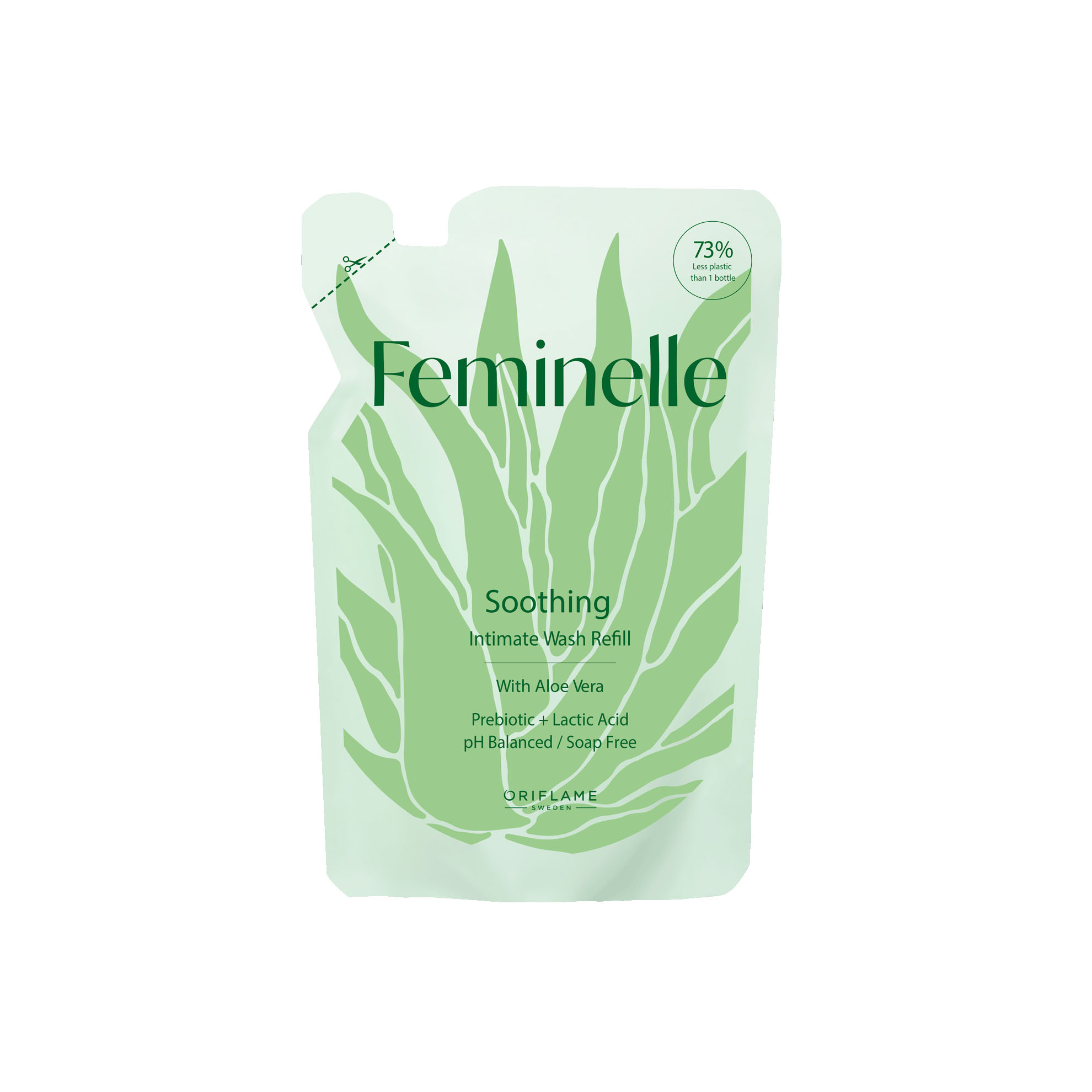 Деликатный гель для интимной гигиены с экстрактом алоэ вера Feminelle (рефил)